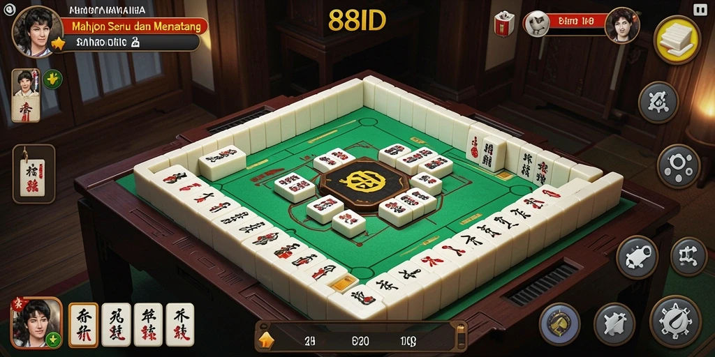 Screenshot gameplay Mahjong yang seru dan menarik.