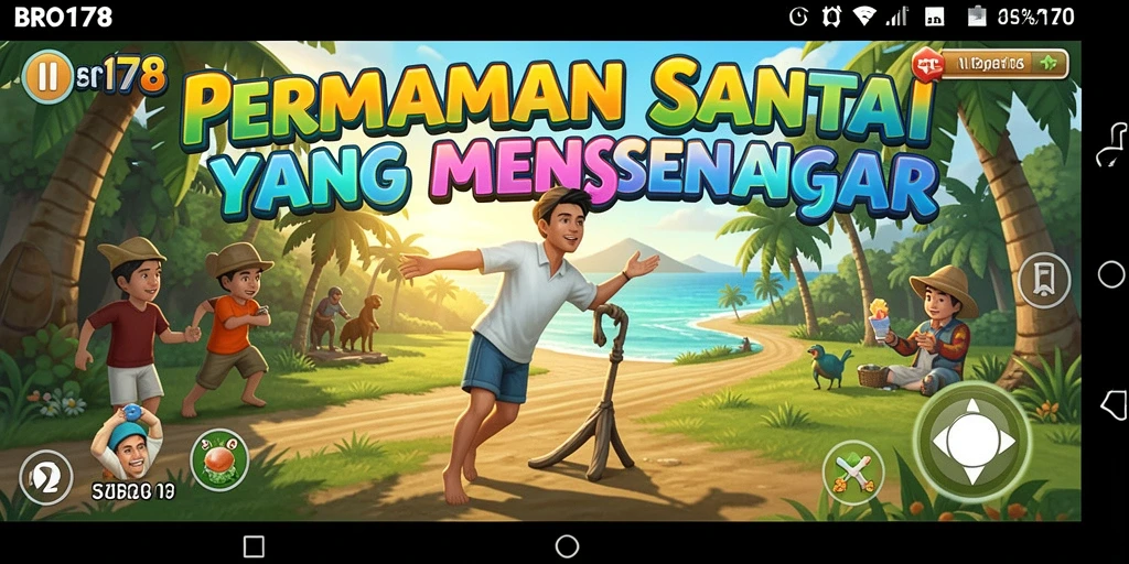 Screenshot dari gameplay BRO178 yang penuh warna dan menyenangkan.