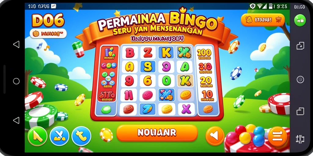 Tampilan gameplay D06 yang menarik dan seru dalam permainan Bingo.