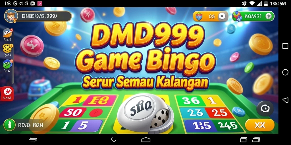Tampilan gameplay seru DMD999 saat pemain merayakan kemenangan Bingo.