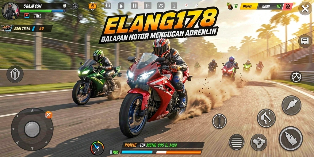 Tampilan penuh aksi balapan motor di ELANG178