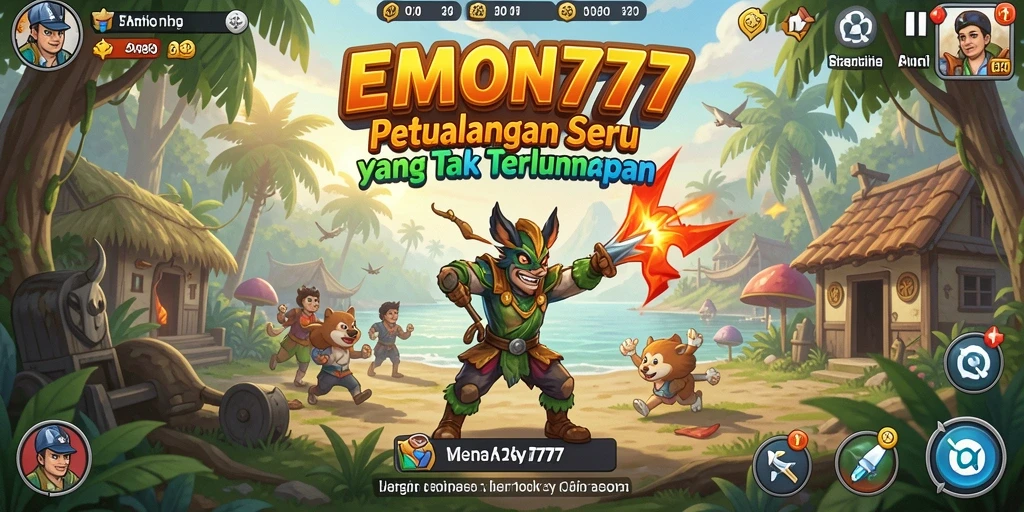 Screenshot gameplay EMON777 menunjukkan petualangan seru dan menantang.