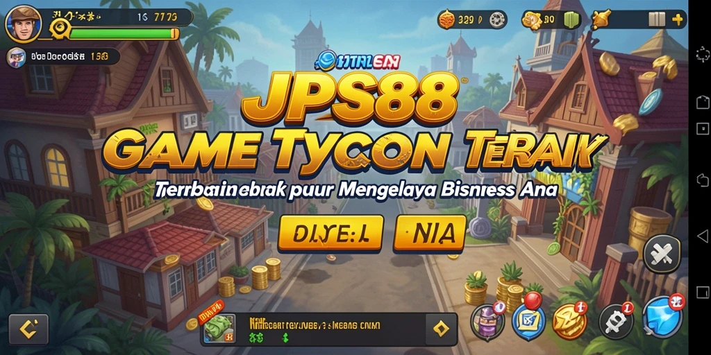 Screenshot gameplay JPS88 yang menampilkan manajemen bisnis Tycoon.