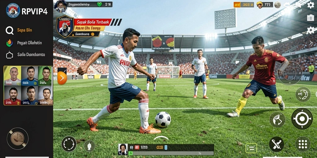 Gameplay RPVIP4 yang mendebarkan dalam sepak bola.