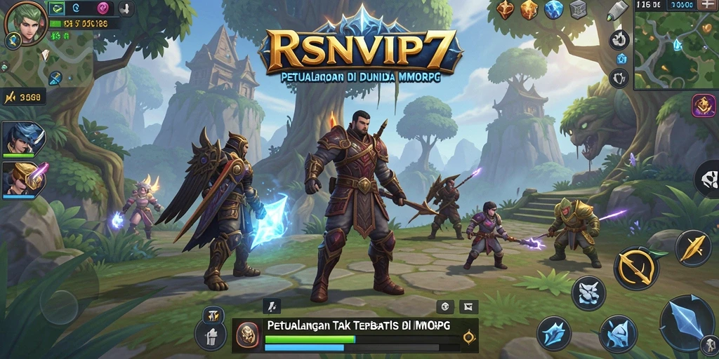 Tampilan gameplay RSNVIP7 yang mengesankan dalam pertempuran MMORPG.