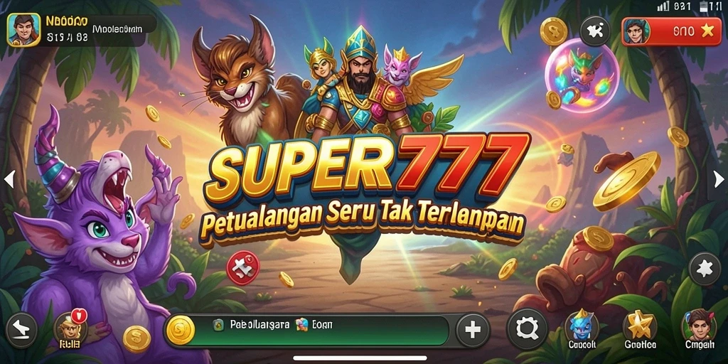 Tampilan gameplay SUPER777 yang penuh aksi dan petualangan seru.